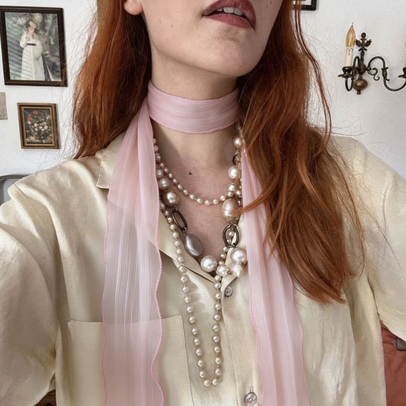Fresh Summer Crinkled Chiffon  - مراجعة Ascot Neck Scarf وسعره