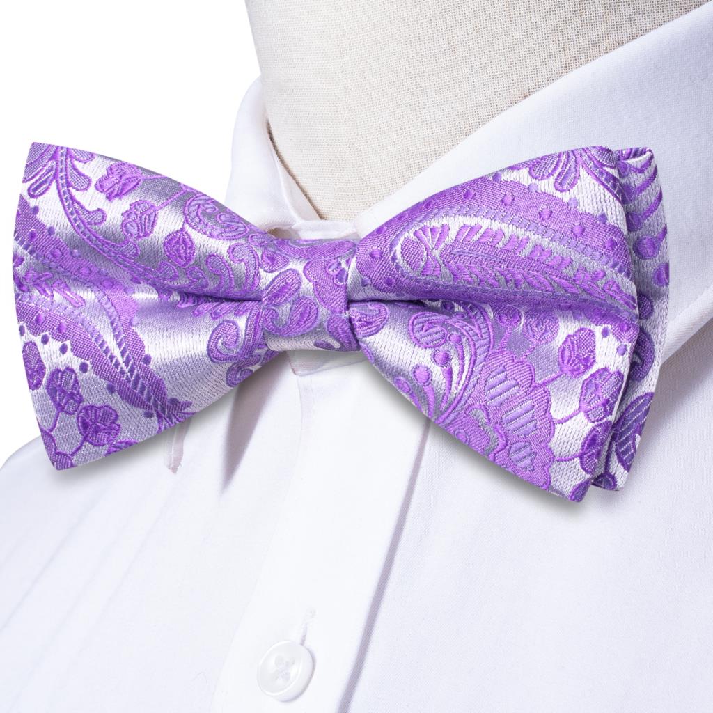 Purple Lilac Lavender Pansy Vi - مراجعة Bow Tie Pre Tied وسعره
