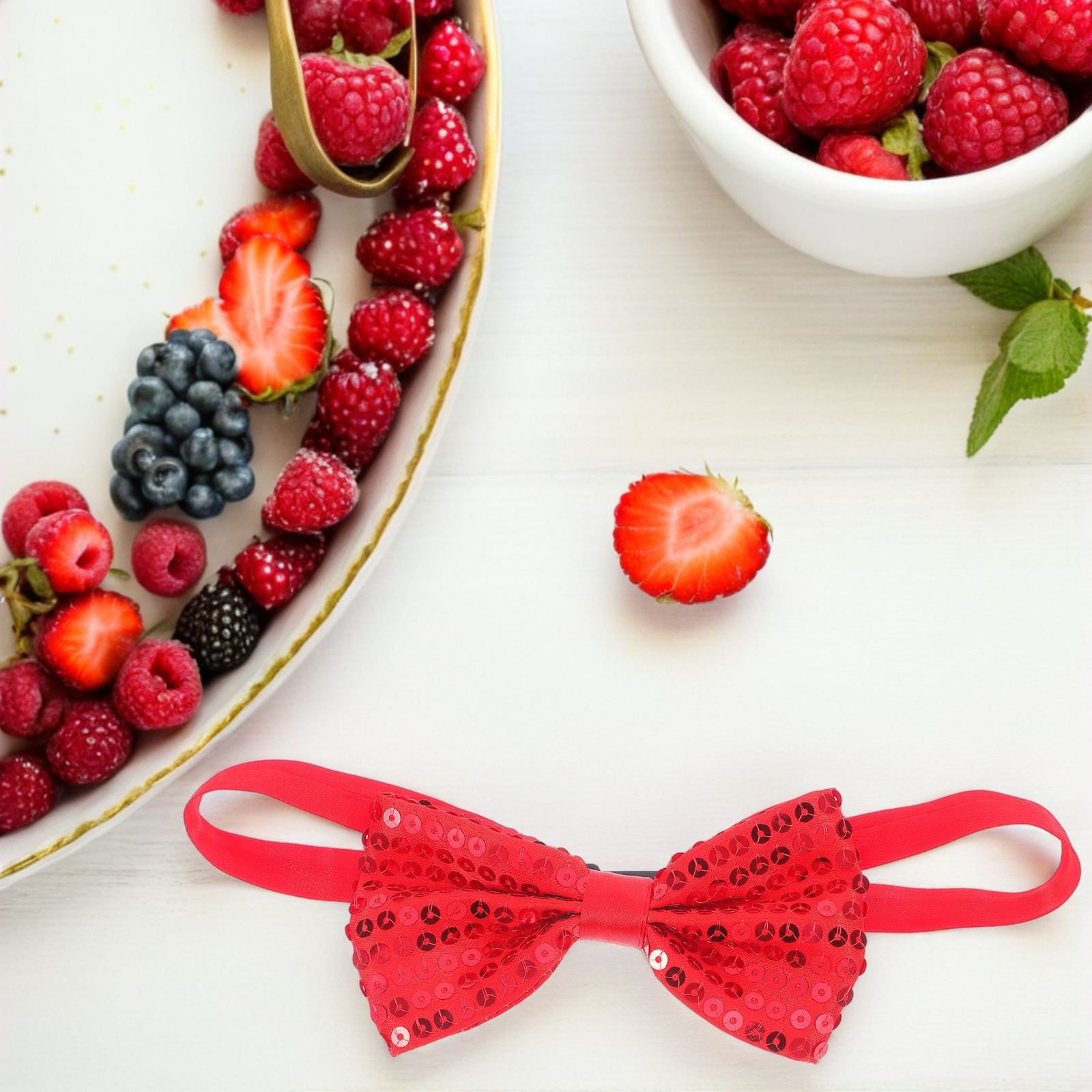 5Pcs Children Sparkly Sequin B - مراجعة Bow Tie Pre Tied وسعره