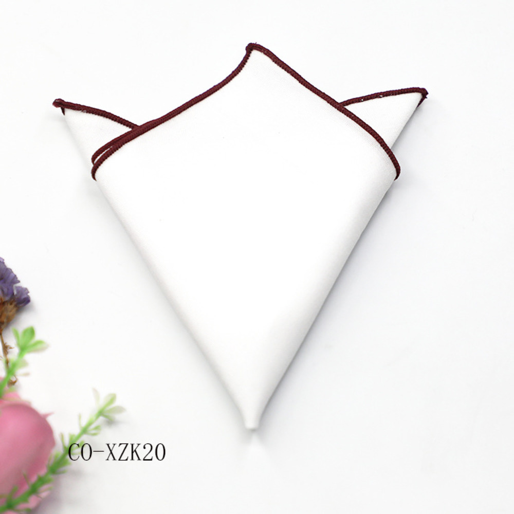Solid Striped Brown Pocket Squ - مراجعة Handkerchief Cotton Men وسعره