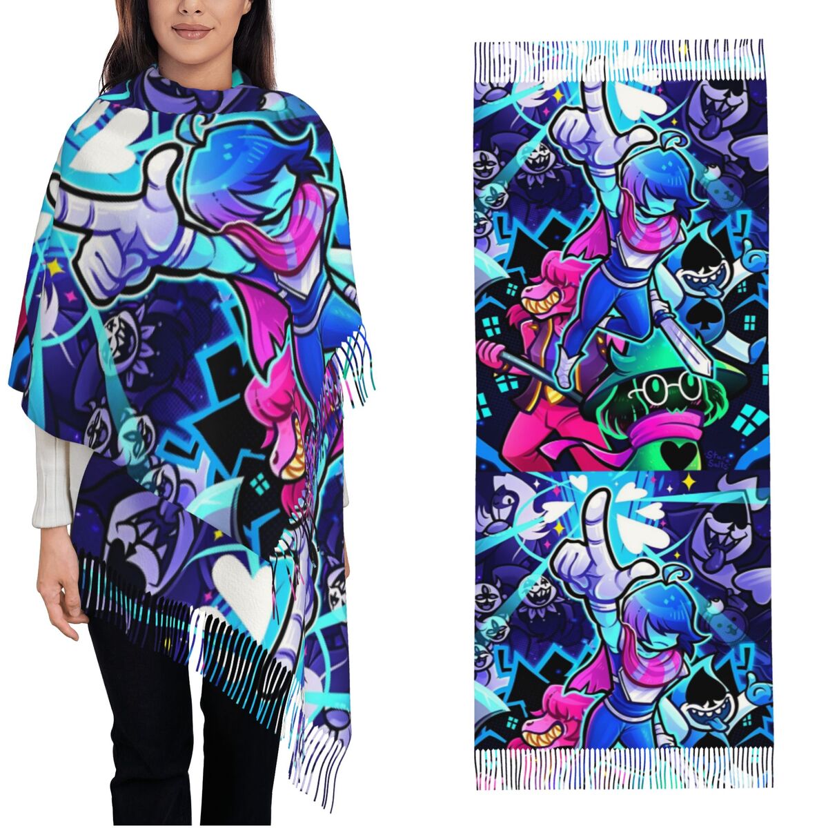 Deltarunes  Shawl Wraps Womens - مراجعة Pashmina Wrap Large وسعره