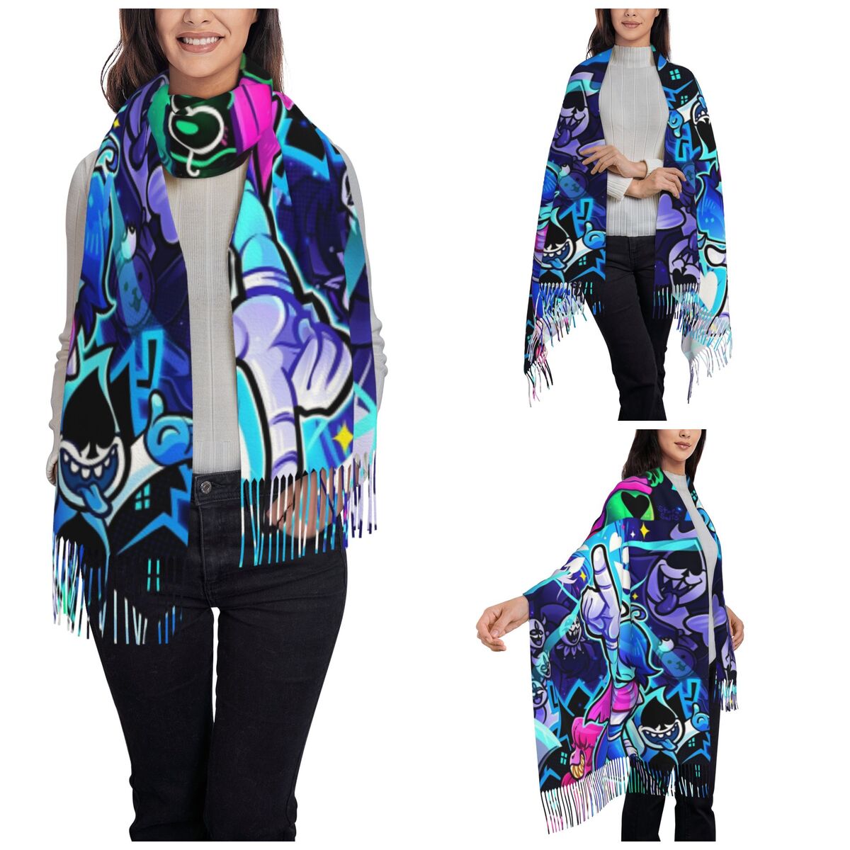 Deltarunes  Shawl Wraps Womens - مراجعة Pashmina Wrap Large وسعره