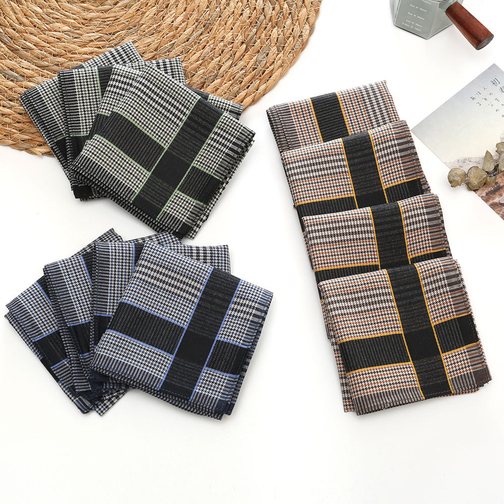 3/6/12 Pcs Men's Pure Cotton H - مراجعة Handkerchief Cotton Men وسعره