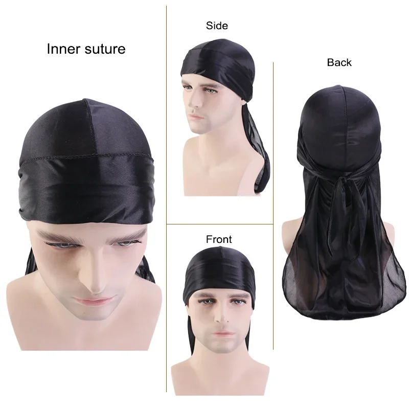 Fashion Long Tail Adult Satin  - مراجعة Bandana Doo Rag وسعره