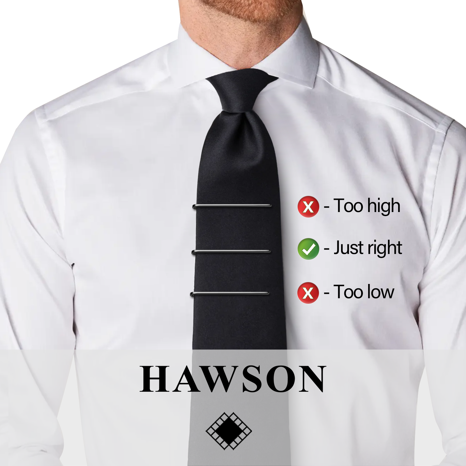 HAWSON Tie Clips for Men 4Pcs  - مراجعة Tie Bar Set Gift وسعره
