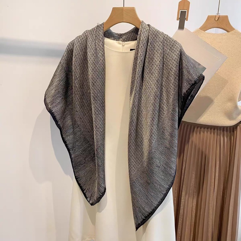 Oversized 110x110cm Real Silk  - مراجعة Pashmina Wrap Large وسعره