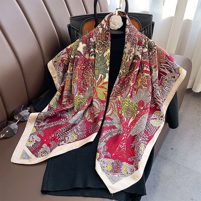 90*90cm Square Scarf Twill Cot - مراجعة Bandana Cotton وسعره