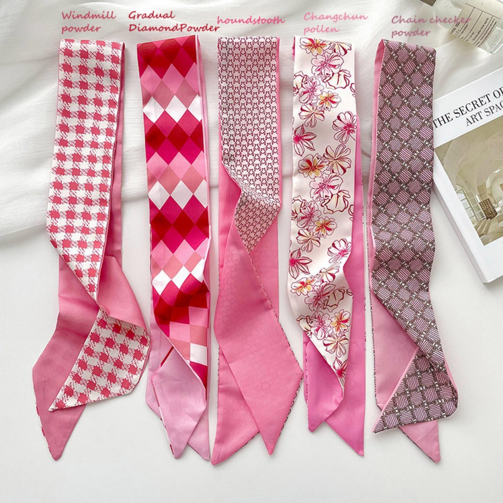2-6pcs/set Silk Satin Scarf Wo - مراجعة Ascot Neck Scarf وسعره