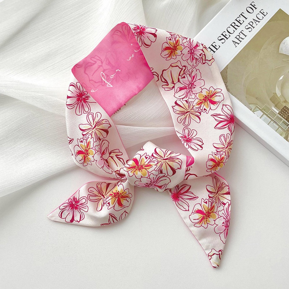 2-6pcs/set Silk Satin Scarf Wo - مراجعة Ascot Neck Scarf وسعره