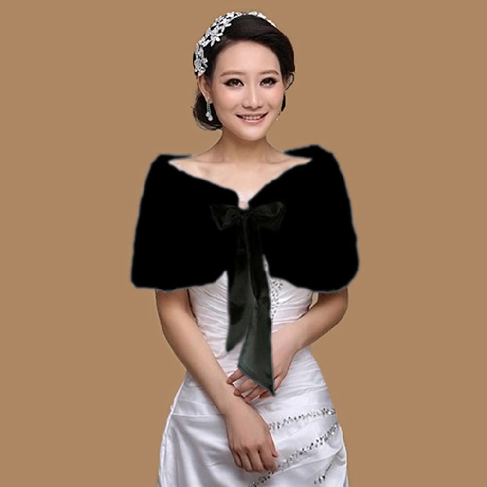 Women's Bridal Wedding Faux Fu - مراجعة Stole Wedding Shawl وسعره