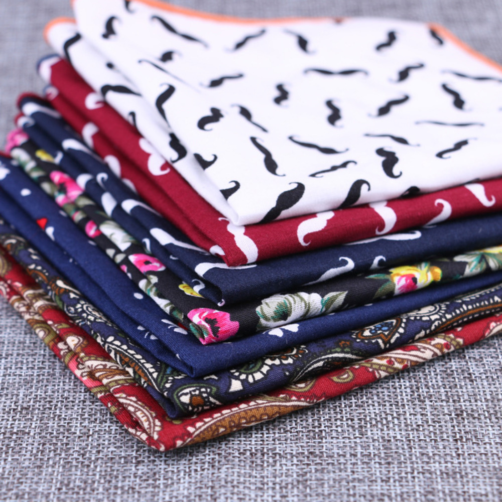 Fashion Cotton Pocket Square F - مراجعة Handkerchief Cotton Men وسعره