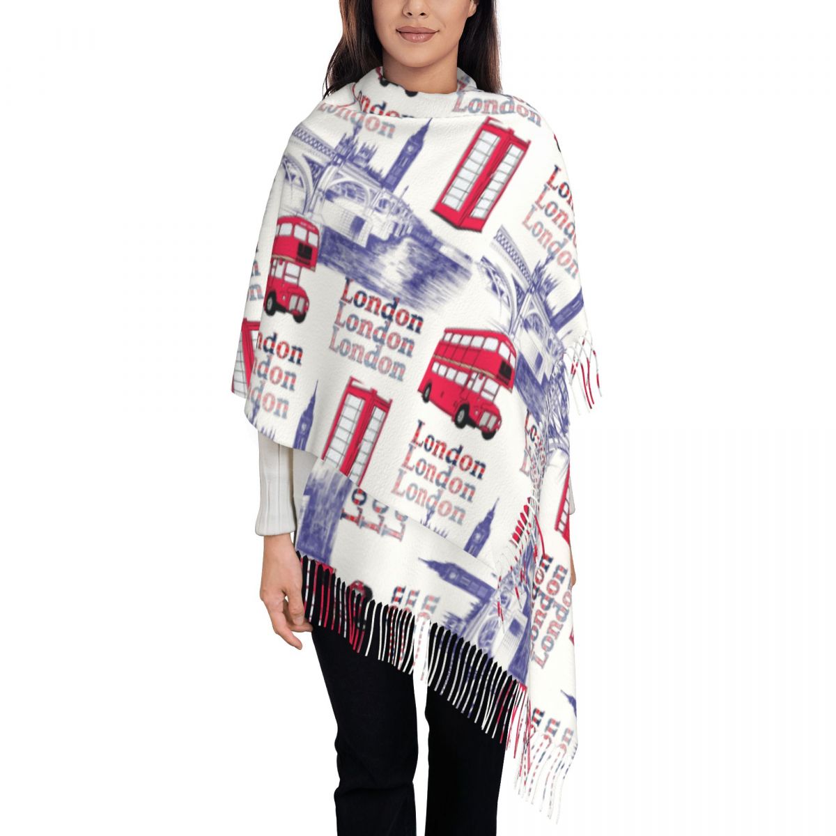 London England Scenes Shawls W - مراجعة Pashmina Wrap Large وسعره