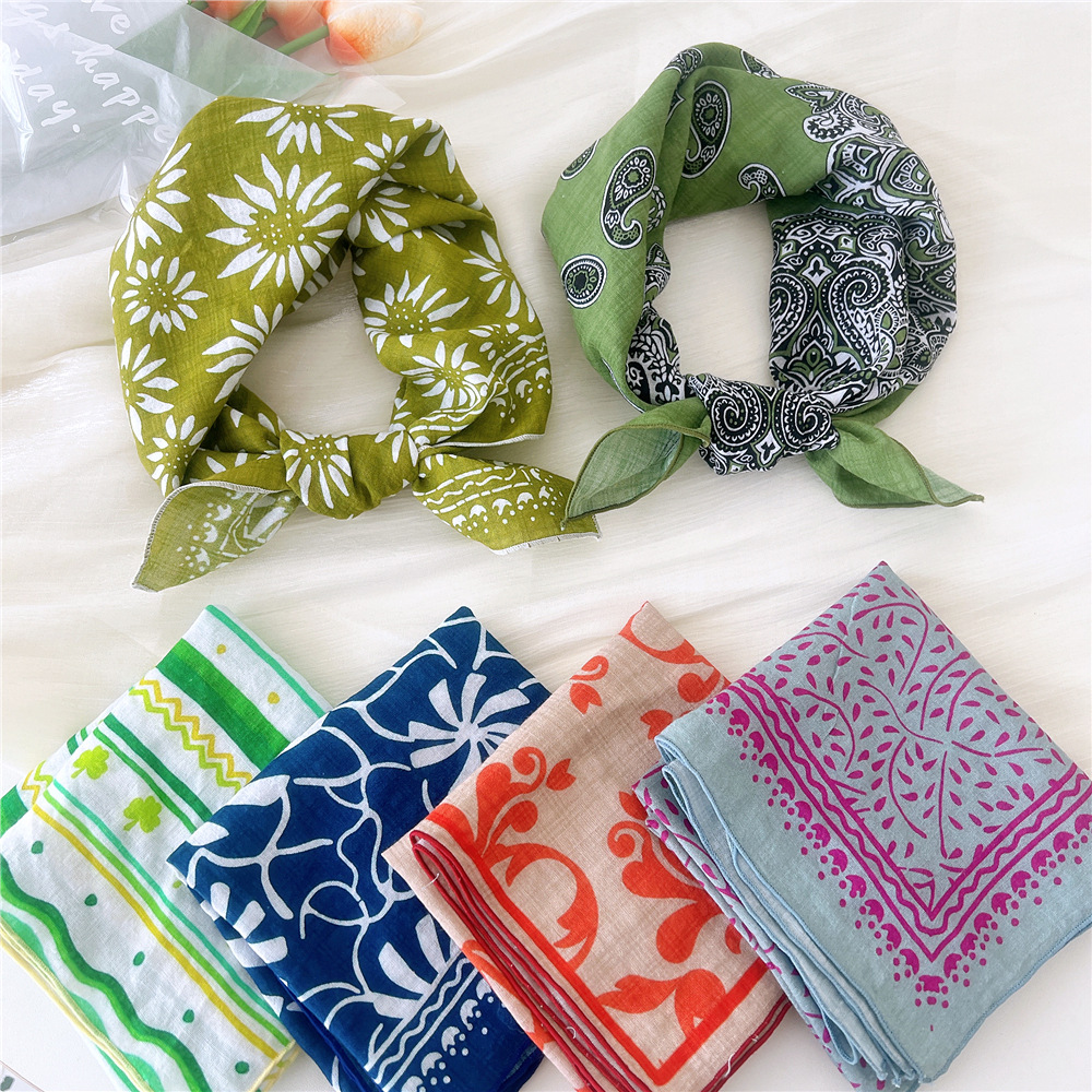 Luxury Floral Print Cotton Lin - مراجعة Bandana Cotton وسعره