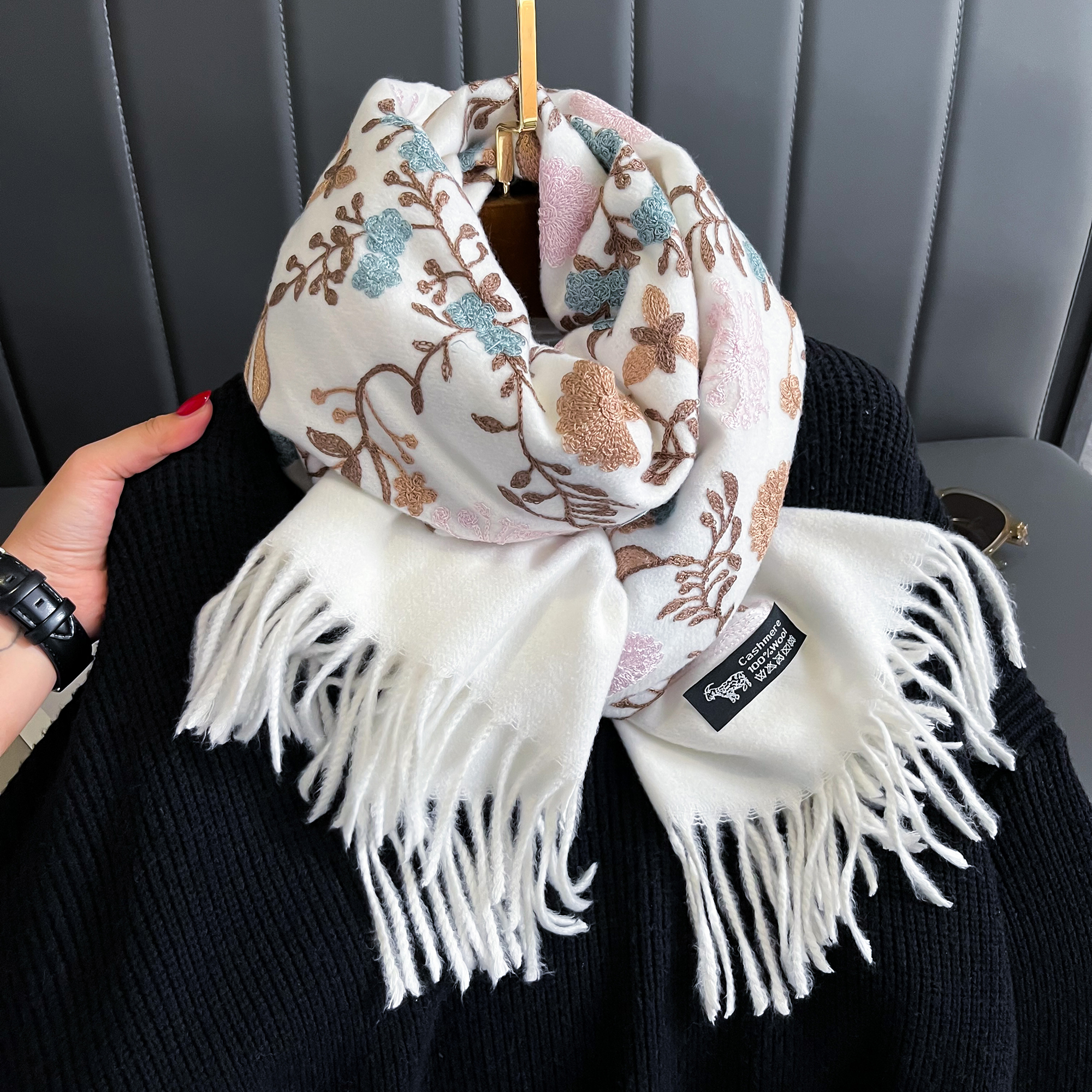 New Winter Warm Cashmere Scarf - مراجعة Woven Scarf Blanket وسعره
