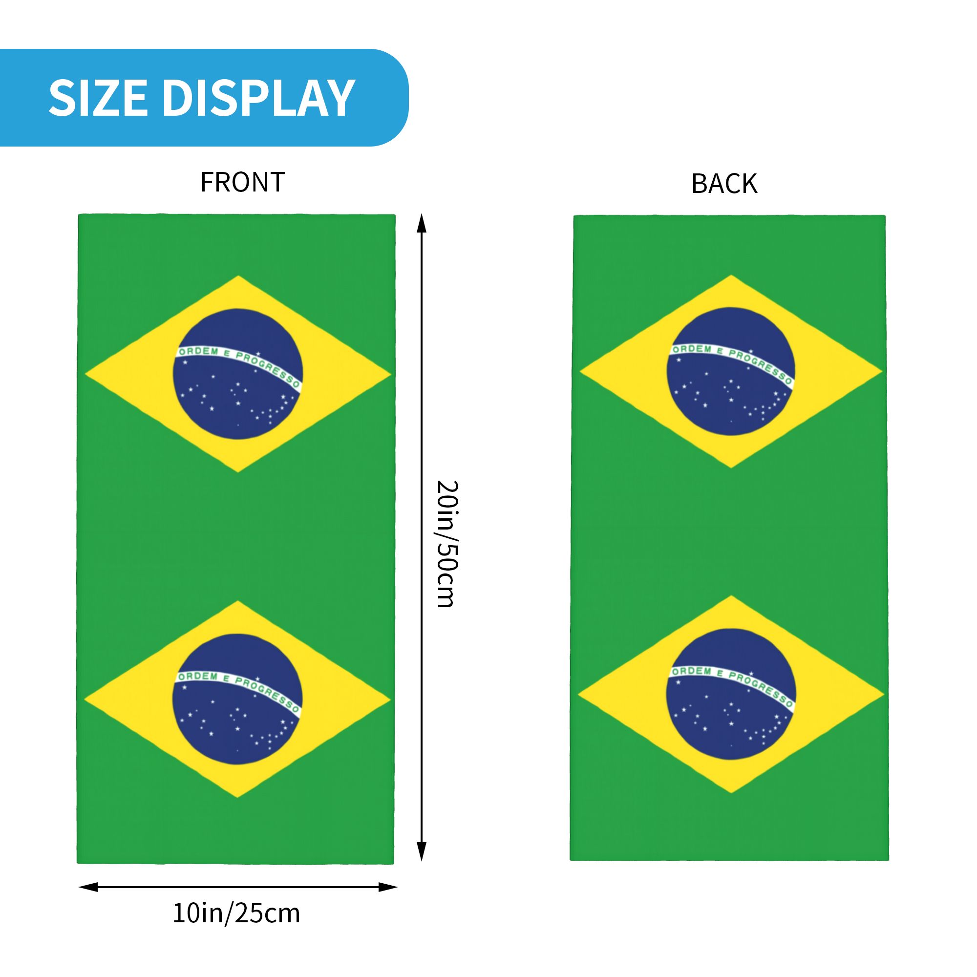 Custom Brazil Flag Bandana Nec - مراجعة Neck Warmer Tube وسعره