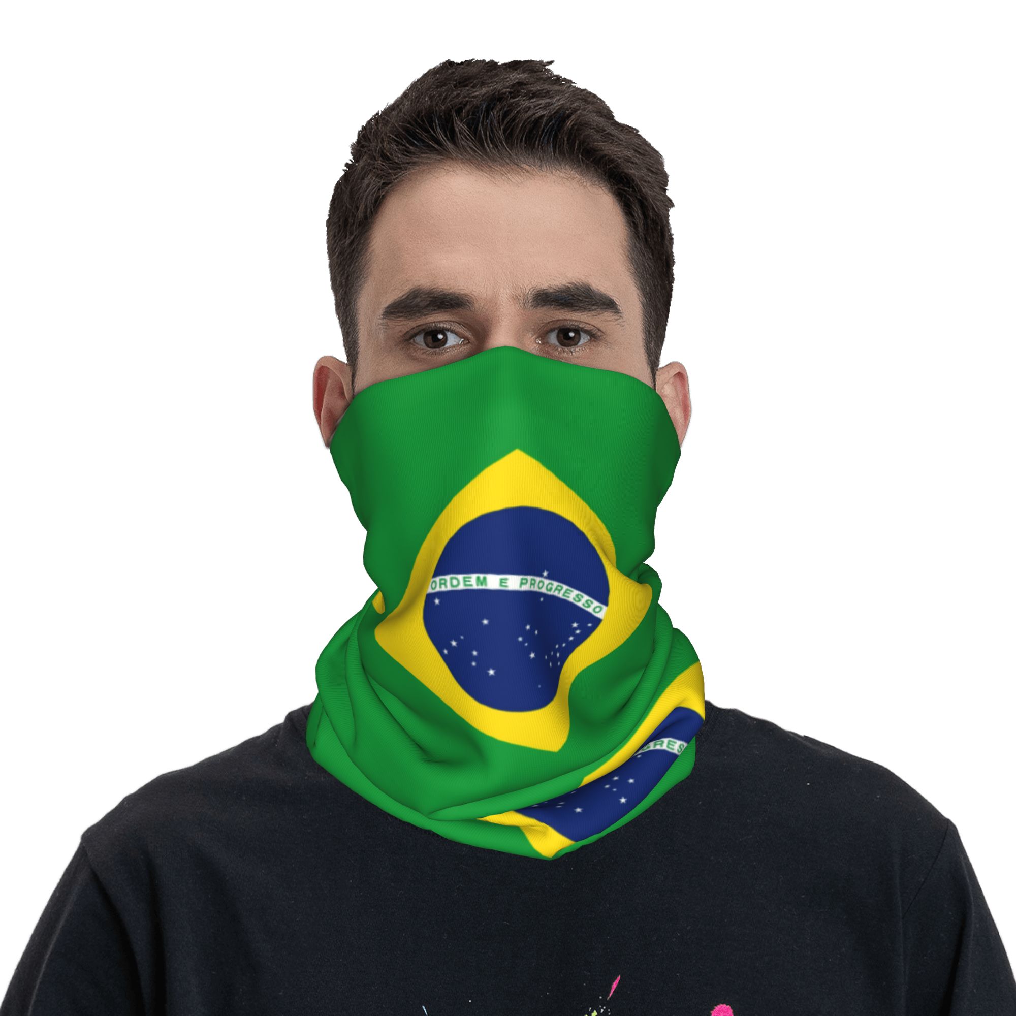 Custom Brazil Flag Bandana Nec - مراجعة Neck Warmer Tube وسعره