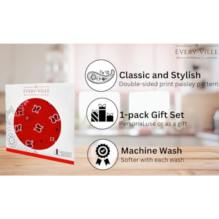 Gift Packaging Bandana for Men - مراجعة Handkerchief Cotton Men وسعره