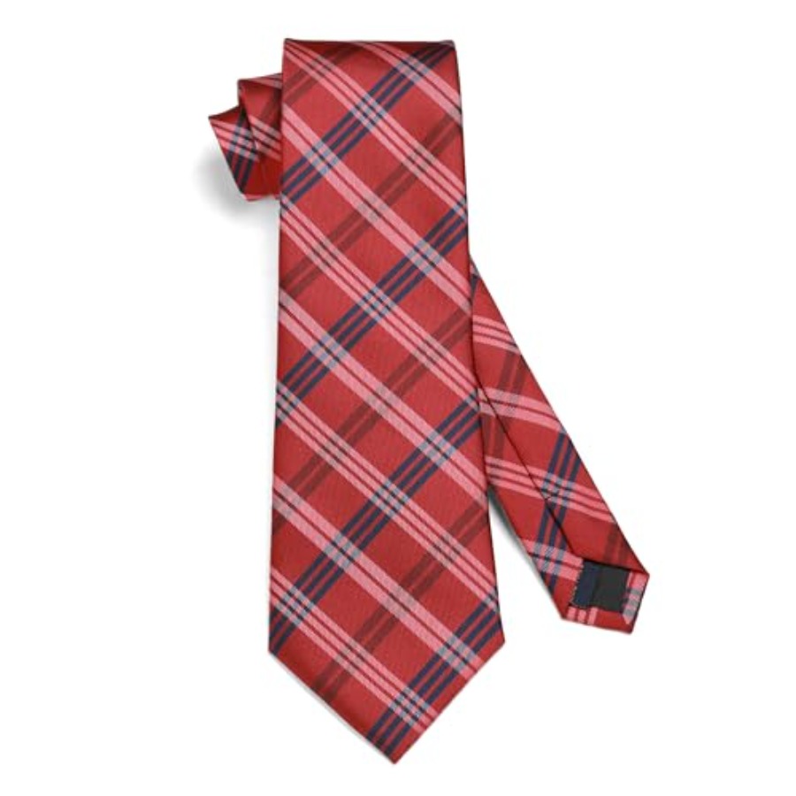 Mens Ties Set Stripe Plaid Tie - مراجعة Pocket Square Set وسعره