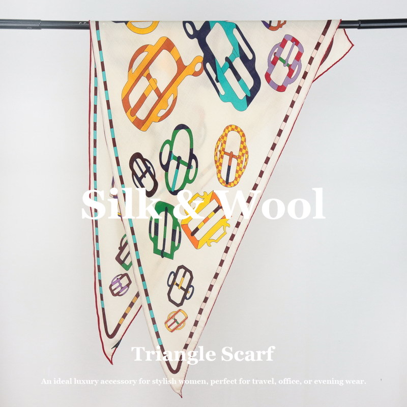 Silk Wool Scarf Large Triangle - مراجعة Pashmina Wrap Large وسعره