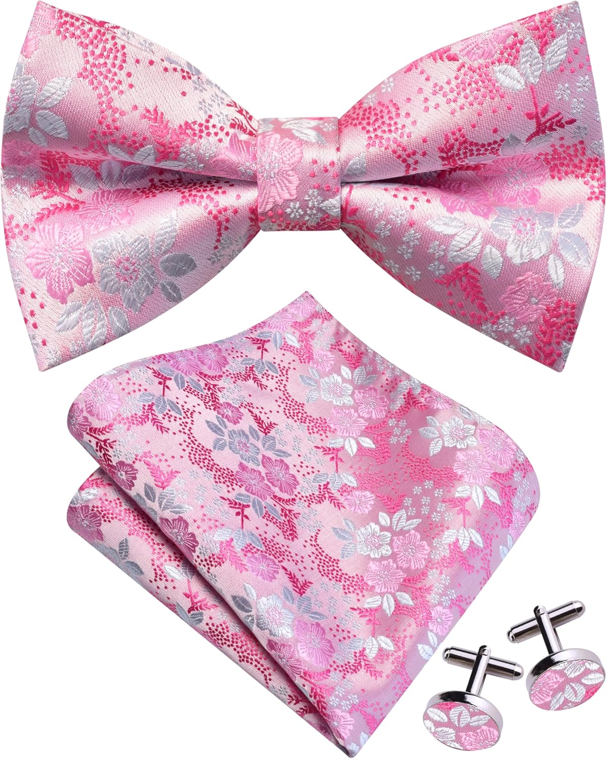 Floral Bow Tie & Handkerchief  - مراجعة Pocket Square Set وسعره