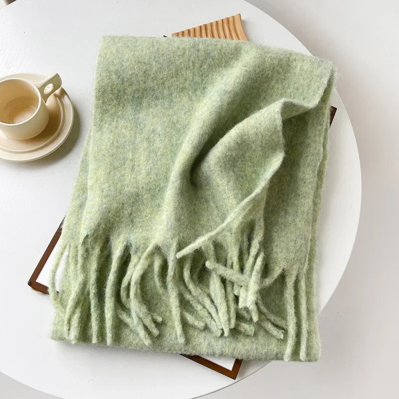 Scarf Lady Autumn Winter Solid - مراجعة Muffler Men Wool وسعره