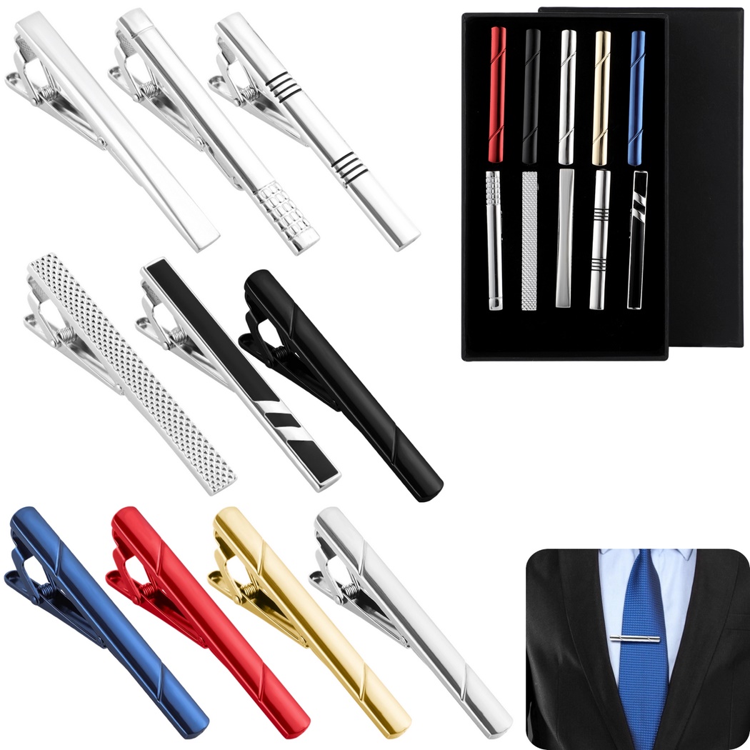 10Pcs Tie Clips Tie Clip Set F - مراجعة Tie Bar Set Gift وسعره