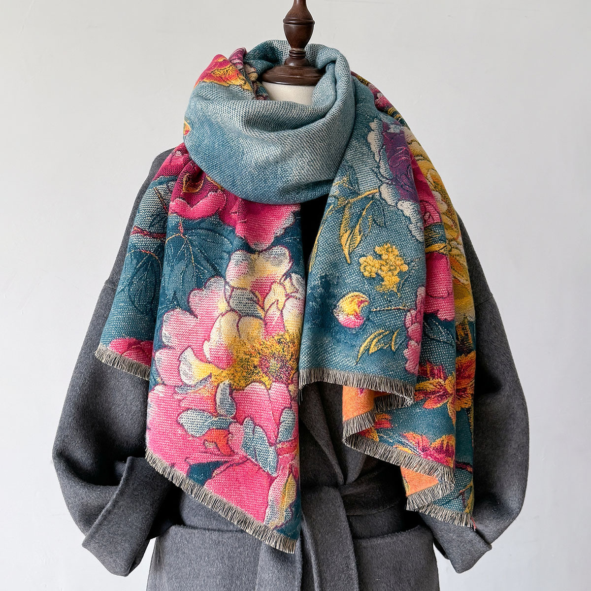 Warm Cashmere Scarf Women Shaw - مراجعة Woven Scarf Blanket وسعره