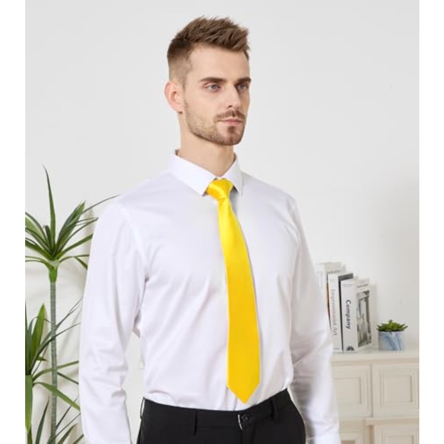 Men's Tie Set Solid Pure Color - مراجعة Pocket Square Set وسعره
