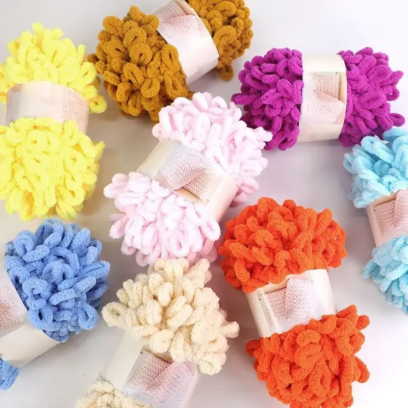 100g/Ball Finger Loop Yarn Thr - مراجعة Woven Scarf Blanket وسعره