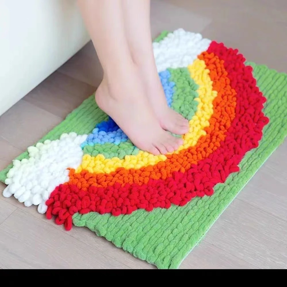 100g/Ball Finger Loop Yarn Thr - مراجعة Woven Scarf Blanket وسعره