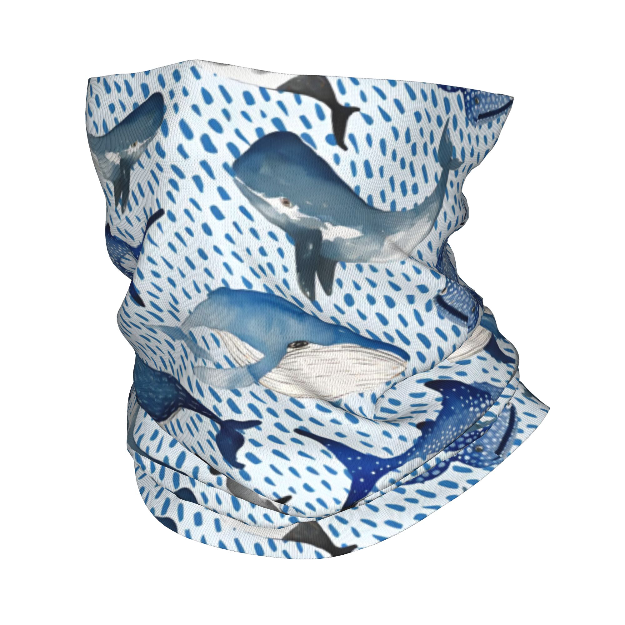 Custom Blue Watercolour Shark  - مراجعة Neck Warmer Tube وسعره