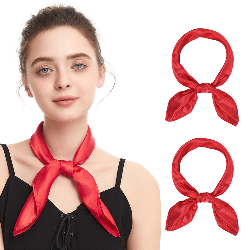 2024 New Fashion Women Satin S - مراجعة Scarf Silk Square وسعره