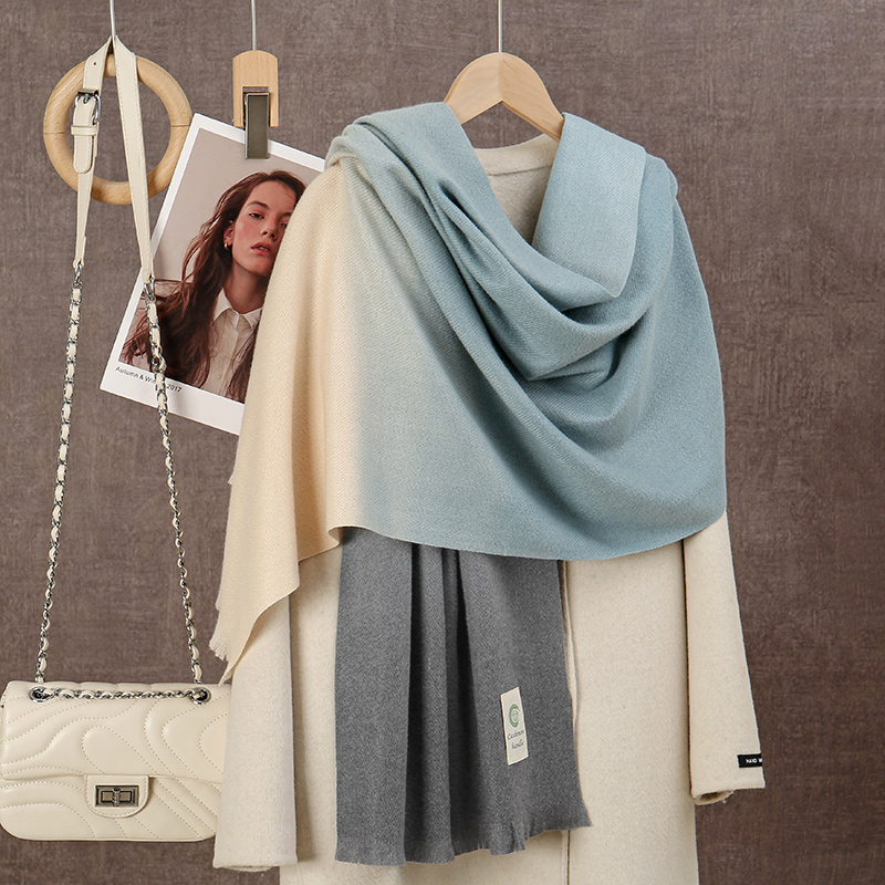 New 2024 Gradient Cashmere Sca - مراجعة Woven Scarf Blanket وسعره