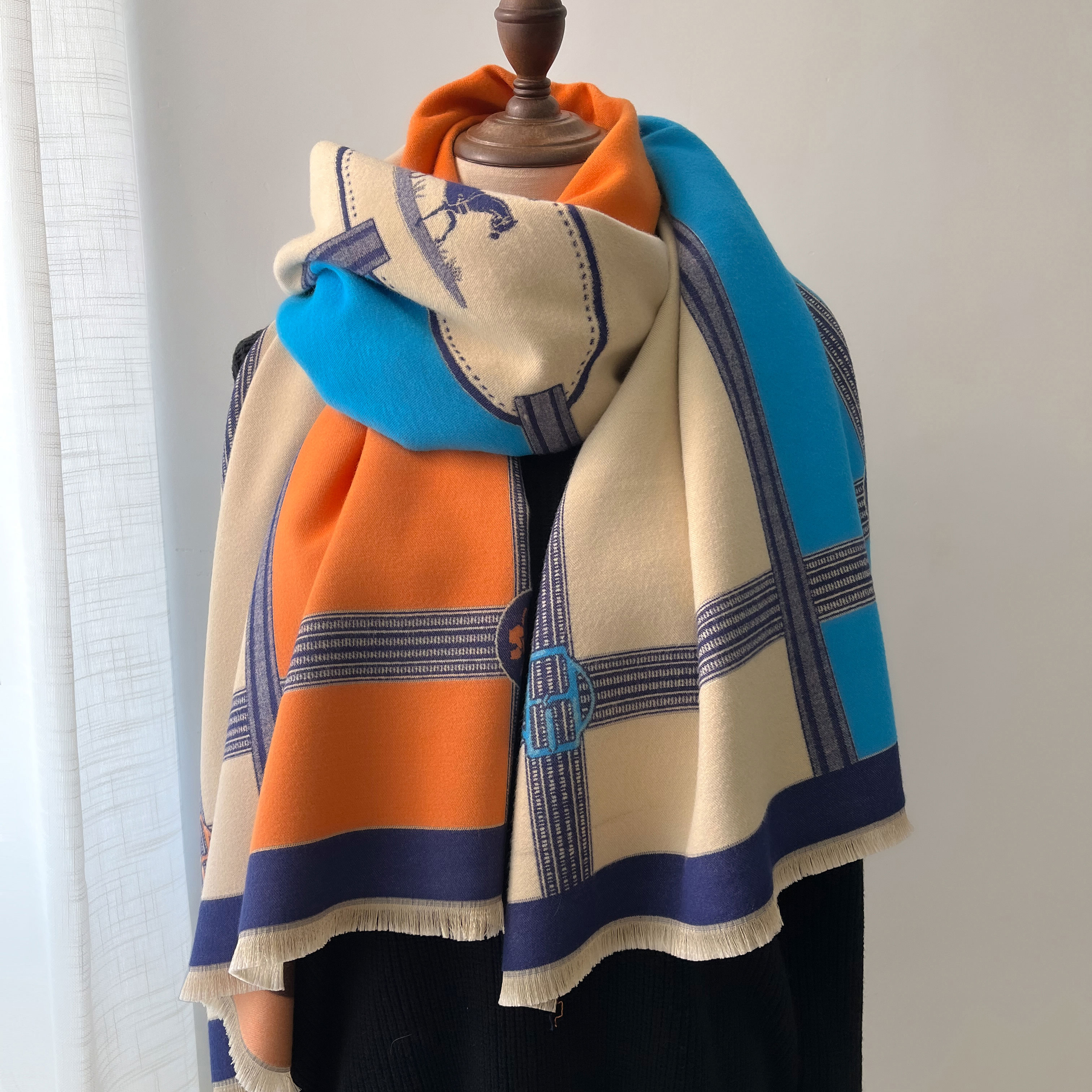 Winter Cashmere Scarf Women Lu - مراجعة Woven Scarf Blanket وسعره