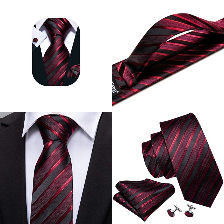 Tie Sets for Men Silk Stripe N - مراجعة Silk Tie Striped وسعره