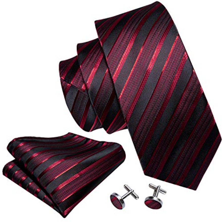 Tie Sets for Men Silk Stripe N - مراجعة Silk Tie Striped وسعره