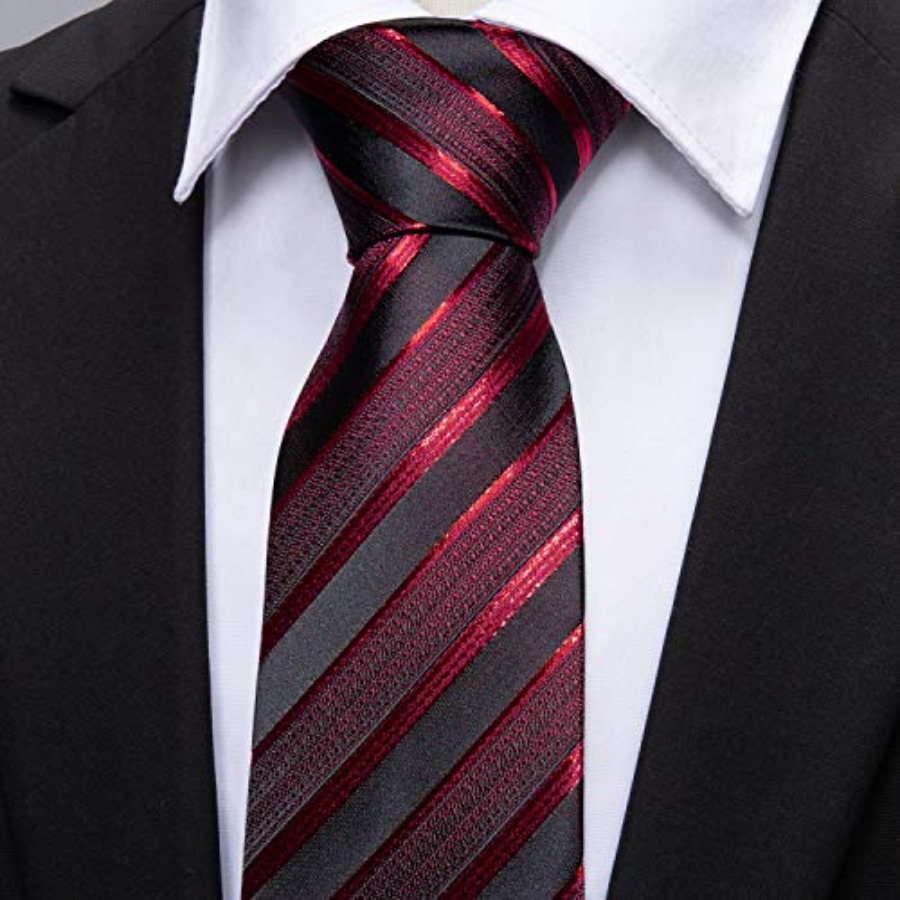 Tie Sets for Men Silk Stripe N - مراجعة Silk Tie Striped وسعره
