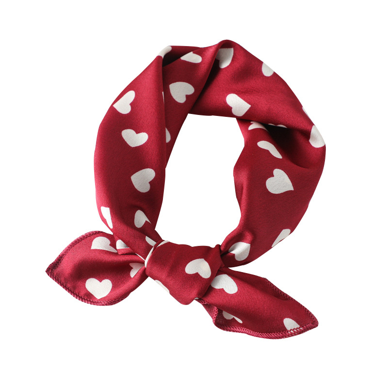 Women scarf  50*50cm Square Sk - مراجعة Silk Tie Striped وسعره