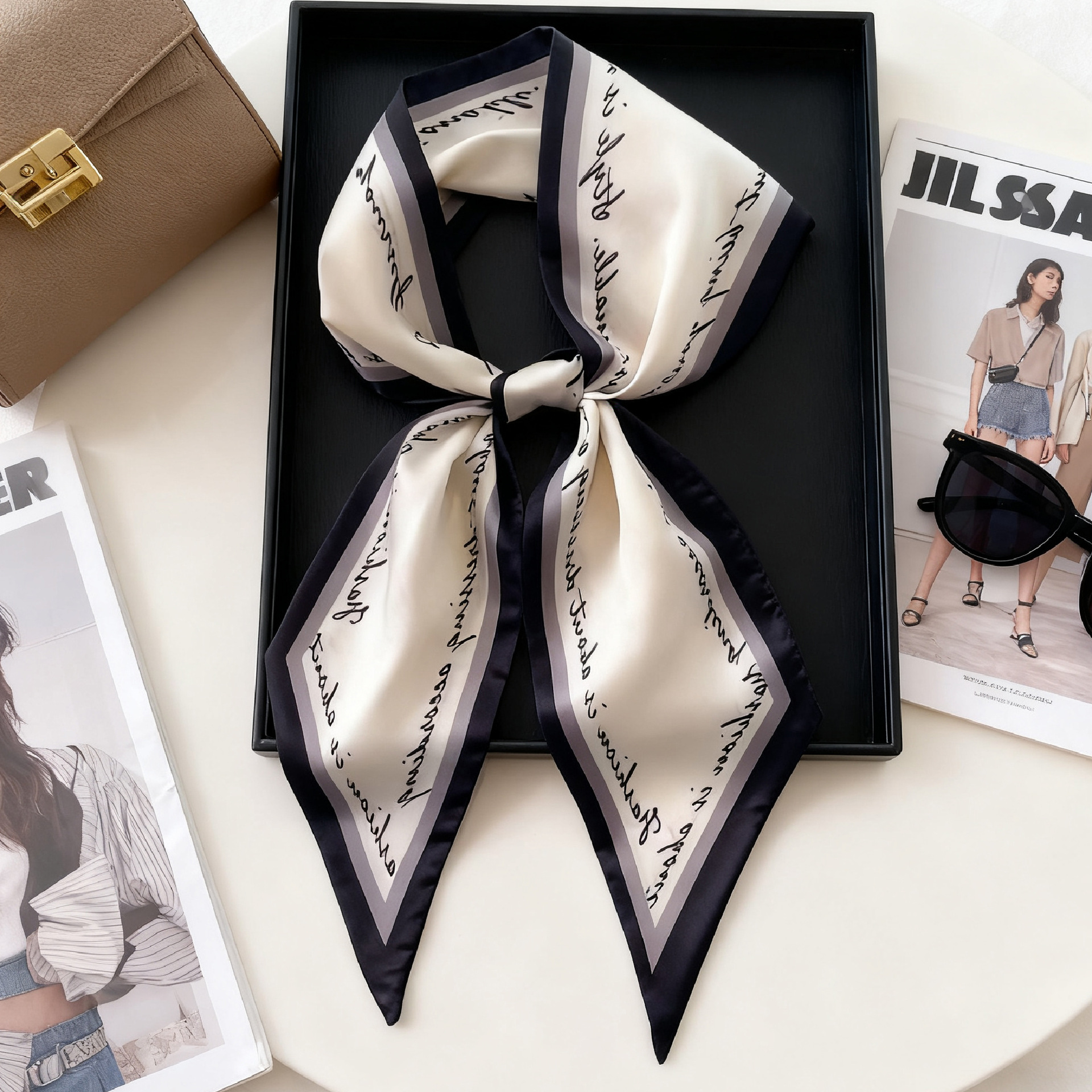 Luxury Long Neckerchief Skinny - مراجعة Head Wrap Turban وسعره