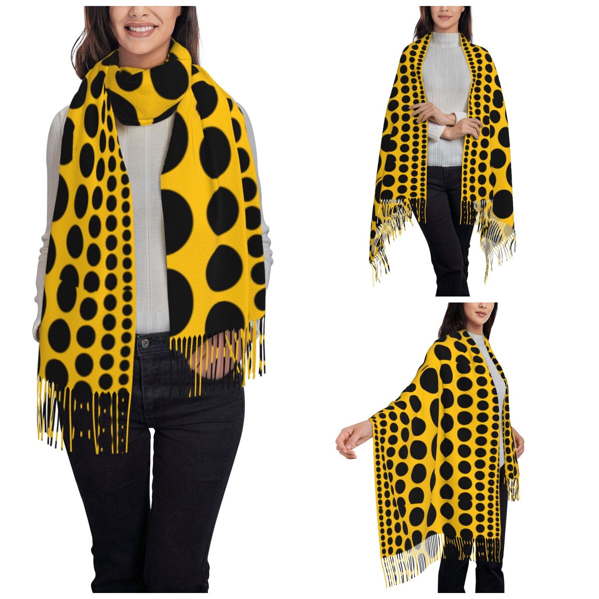 Infinity Polka Dots Scarf for  - مراجعة Infinity Scarf Knit وسعره