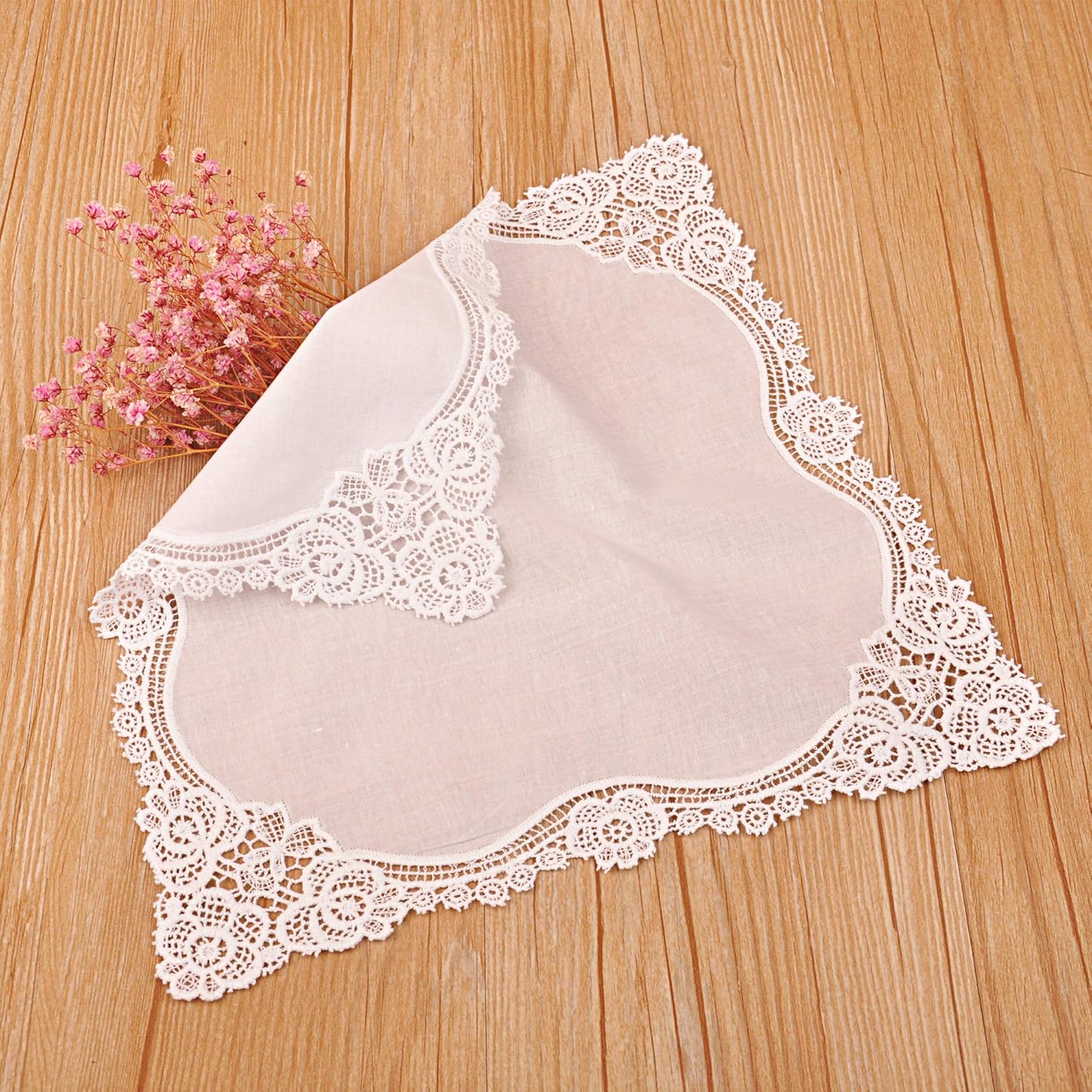 White Wedding Handkerchief Pur - مراجعة Handkerchief Cotton Men وسعره