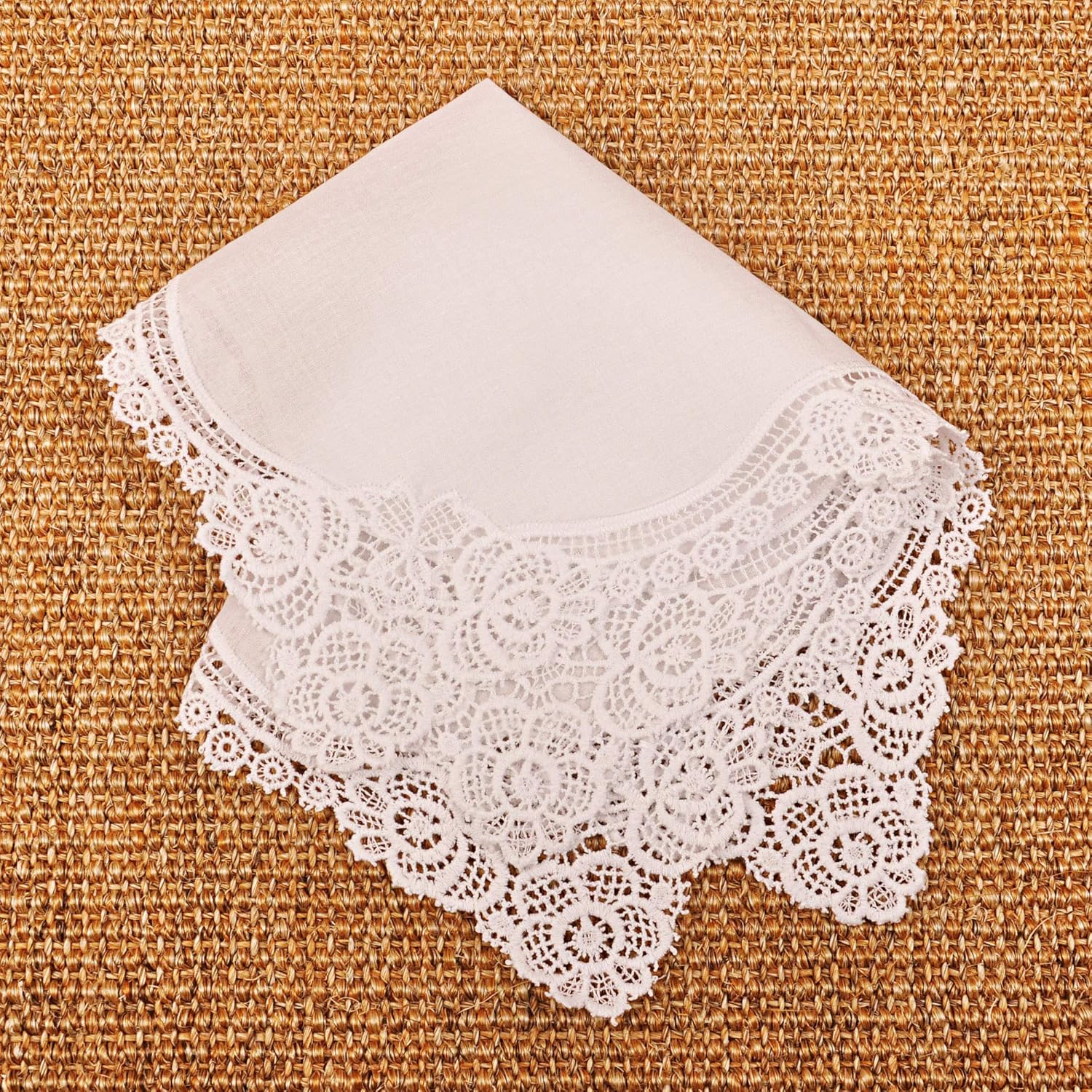 White Wedding Handkerchief Pur - مراجعة Handkerchief Cotton Men وسعره