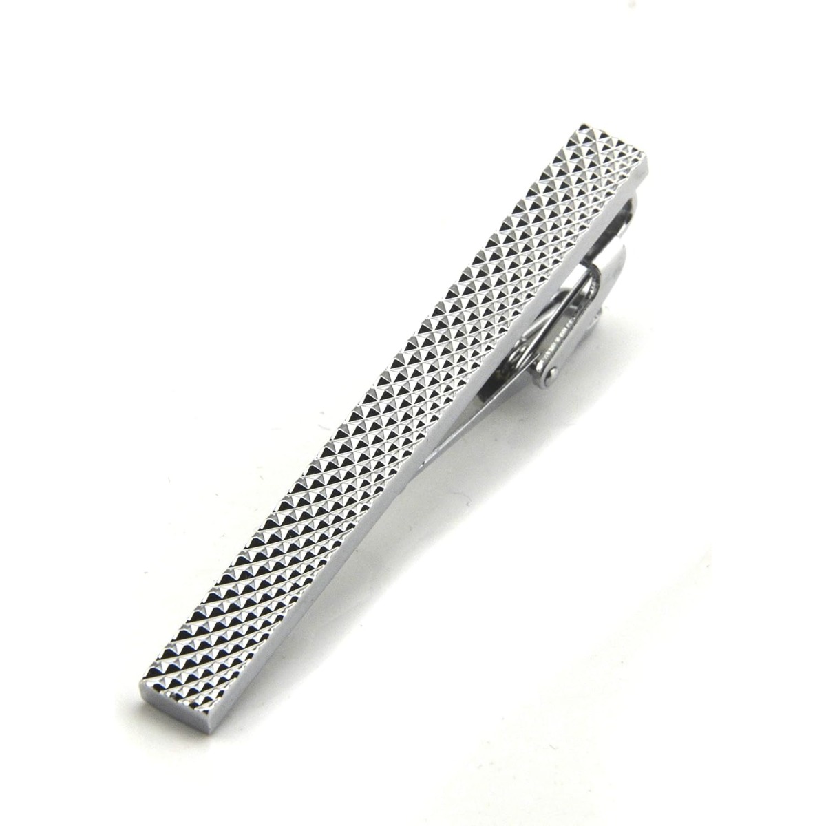Set of 4 Silver Metal Necktie  - مراجعة Tie Clip Silver وسعره
