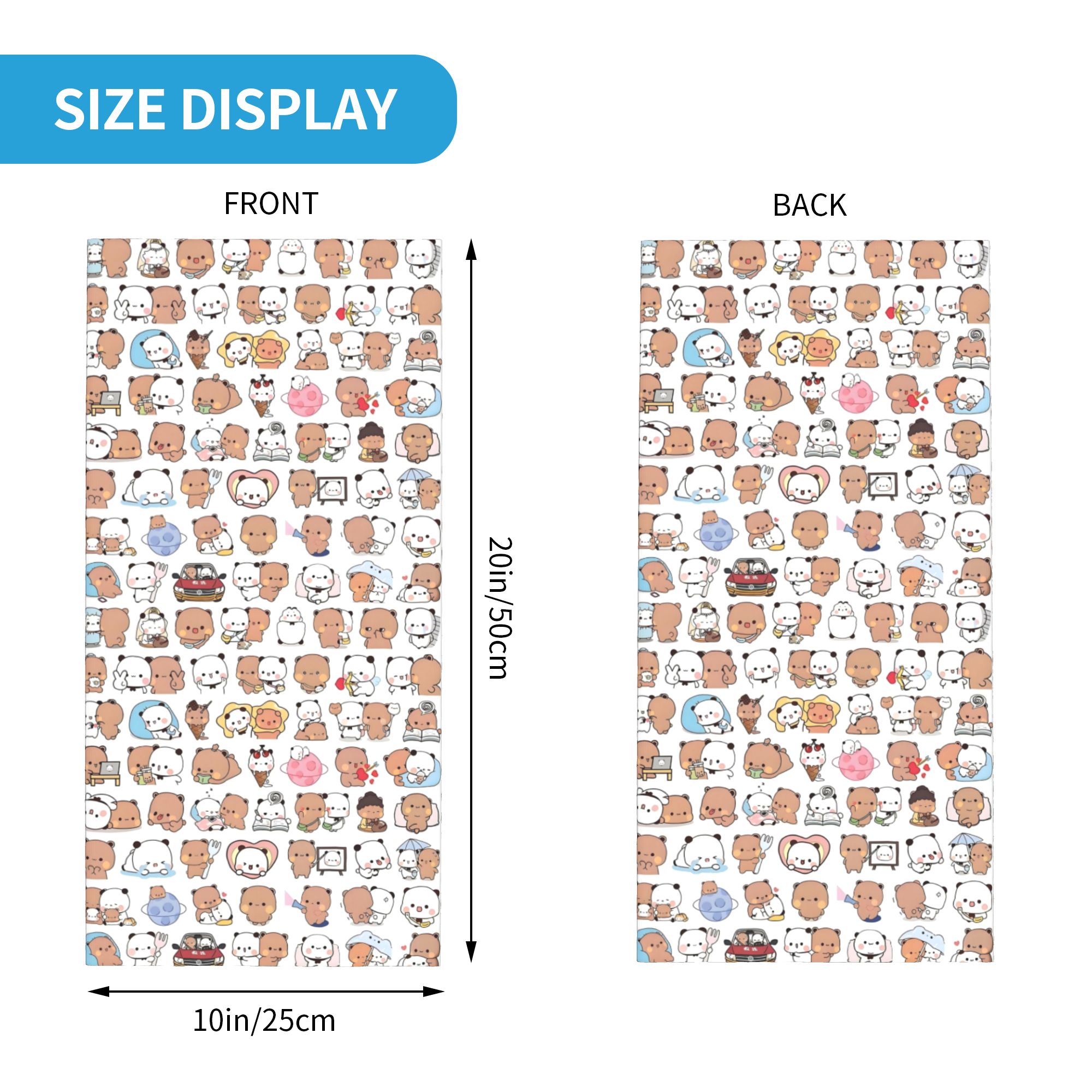 Custom Bear Cartoon Peach And  - مراجعة Neck Warmer Tube وسعره