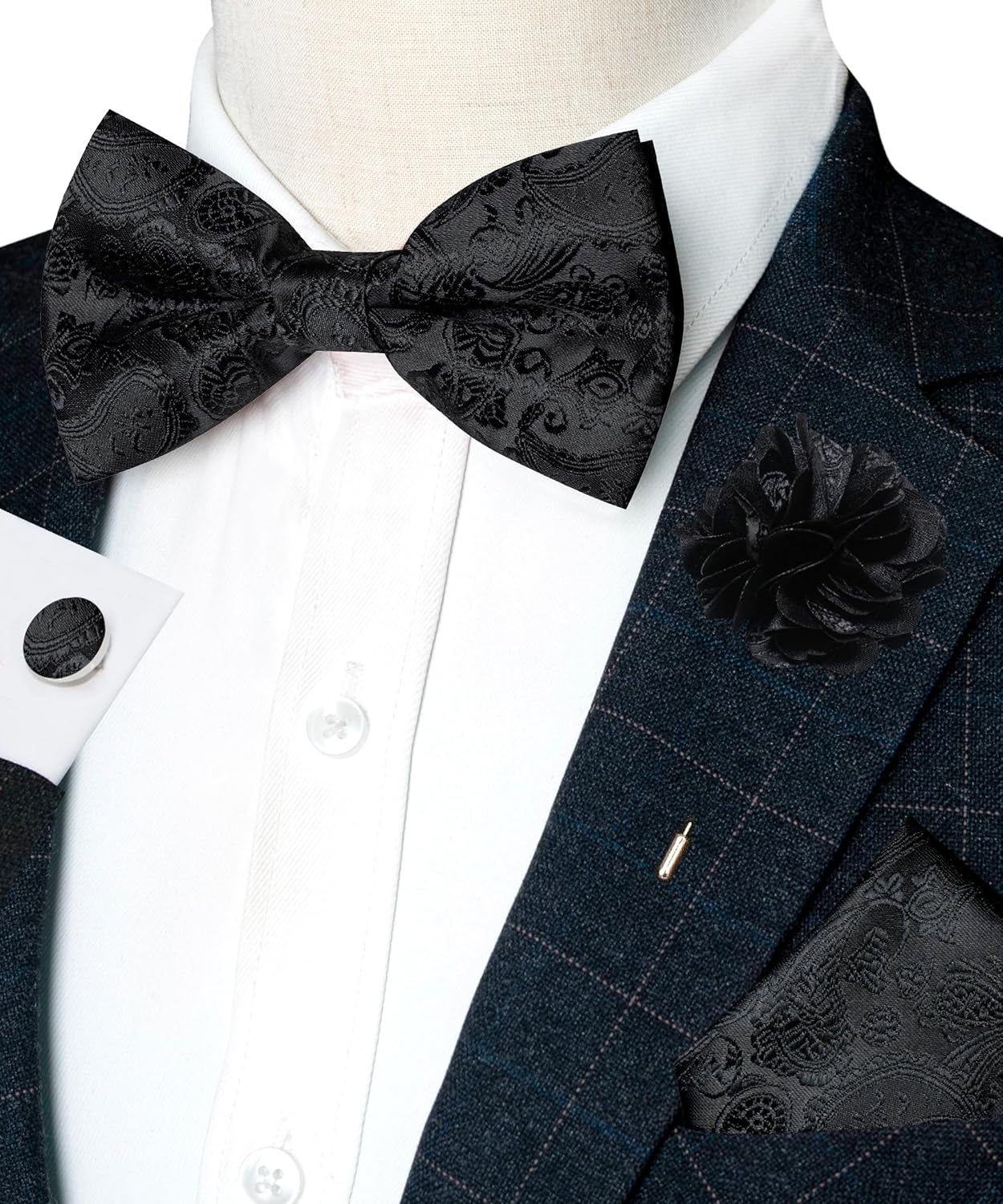 Paisley Pre-tied Bow Tie and P - مراجعة Bow Tie Pre Tied وسعره