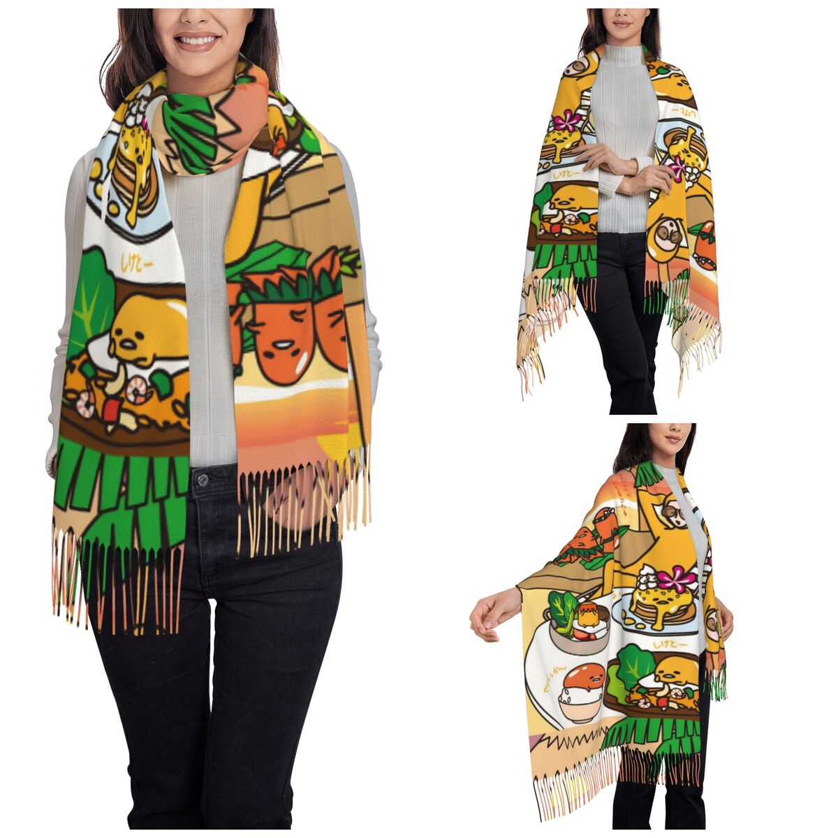 Women's Scarf with Tassel Gude - مراجعة Pashmina Wrap Large وسعره
