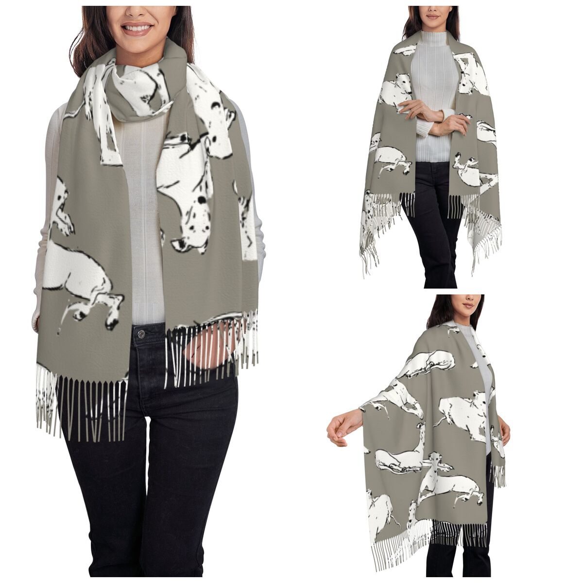 Relaxing Greyhound Whippet Sca - مراجعة Pashmina Wrap Large وسعره