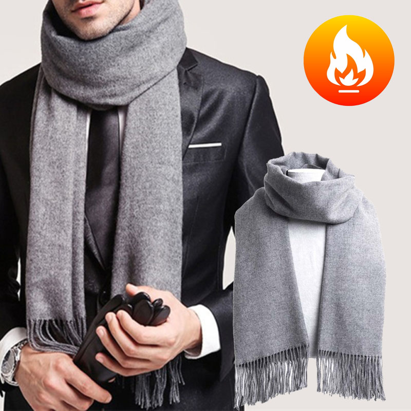 Autumn And Winter Solid Color  - مراجعة Muffler Men Wool وسعره