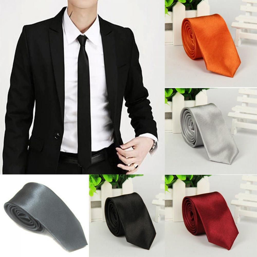 Fashion Skinny Plain Neck Tie  - مراجعة Skinny Tie Men وسعره