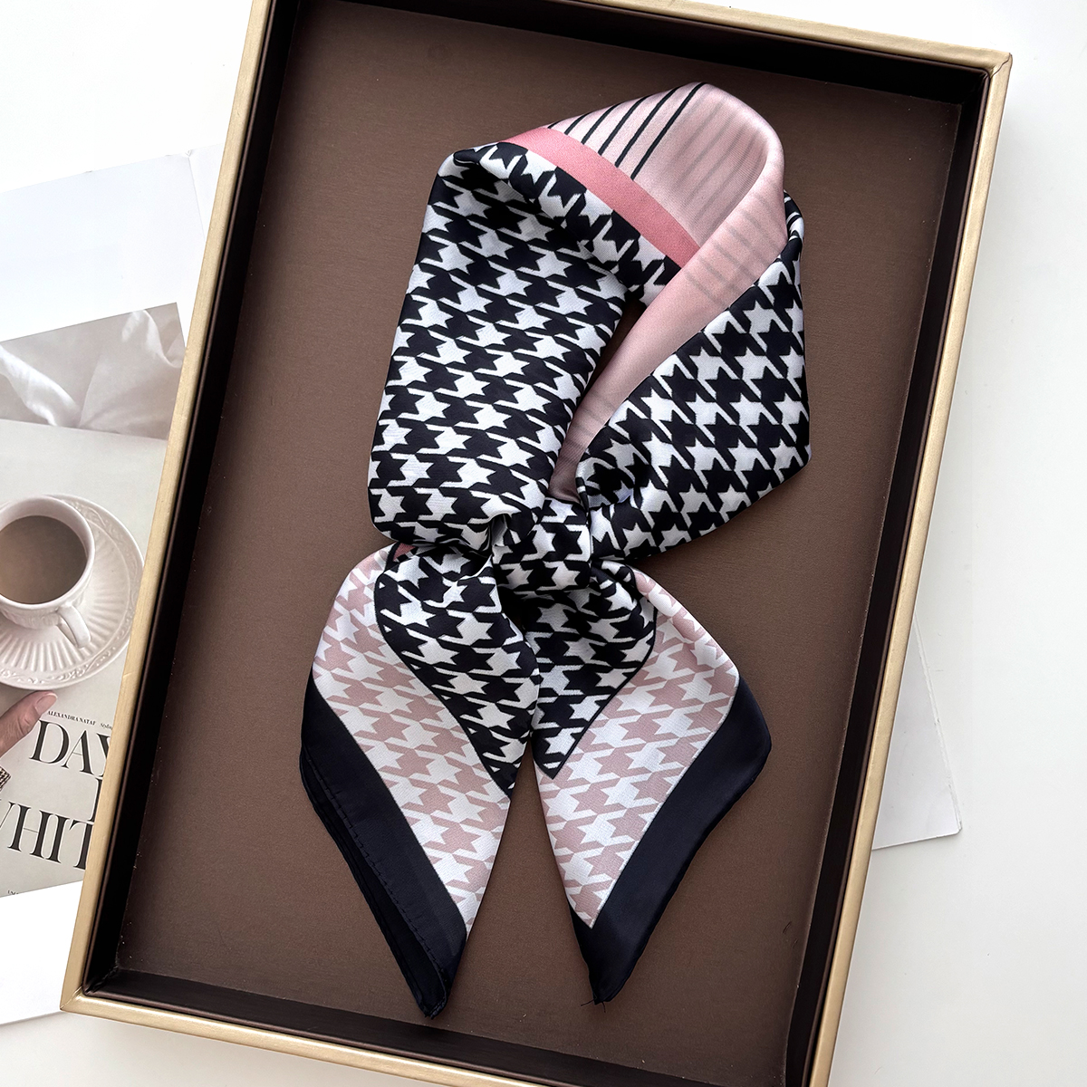 New Printed Square Scarf For W - مراجعة Scarf Silk Square وسعره